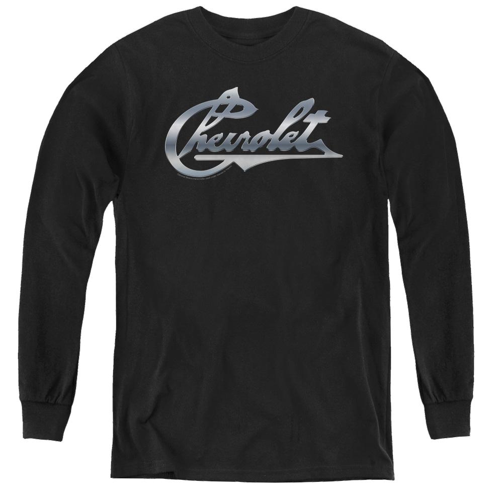 Chevrolet Chrome Vintage Chevy Bowtie - Youth Long Sleeve T-Shirt