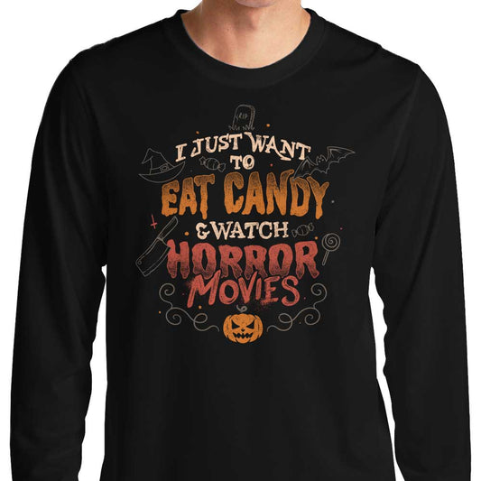 Candy and Horror Movies - Long Sleeve T-Shirt