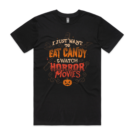 Candy & Horror Movies Tee