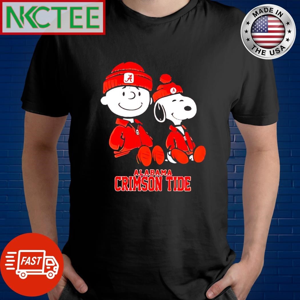 Charlie Brown And Snoopy sit Alabama Crimson Tide shirt