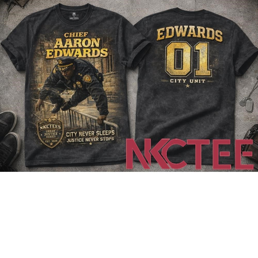 Chief Aaron Edwards Urban Justice Graphic T-Shirt – Vintage Street Police Action Tee
