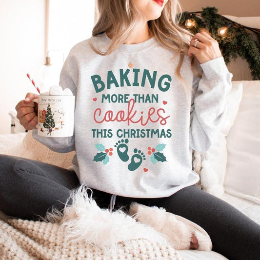 Christmas Pregnancy Announcement Sweatshirt, Pregnancy Announcement Sweater, Mother To Be Gift Shirt, Christmas Pregnant Sweatshirt, Cute Baby Announcement Shirt, Christmas Maternity Shirt