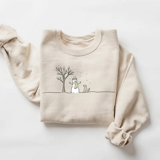 Christmas Snowman Sweatshirt, Christmas Sweatshirt, Snowman Shirt, Snowman T-Shirt, Christmas Crewneck, Christmas Shirts for Womenstyle{n002}2