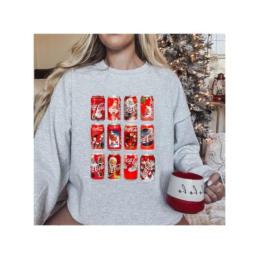 Classic Christmas Santa Coke Can Sweatshirt