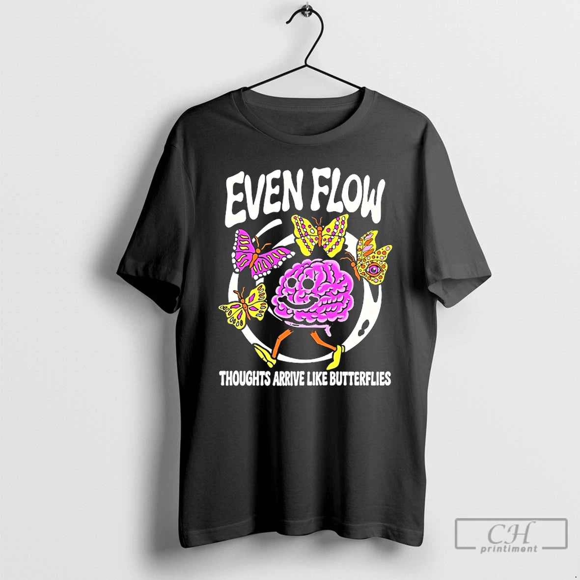 Classic Even Flow Thoughts Arrive Like Butterflies T-Shirts, Hoodie, Sweatshirt | VibeTeeNation.com