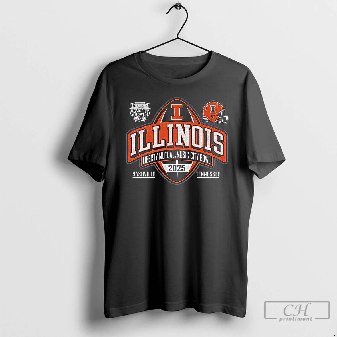 Classic Illinois Fighting Illini Football Liberty Mutual 2025 Music City Bowl Nashville Tennessee T Shirts Hoodie, Sweatshirt