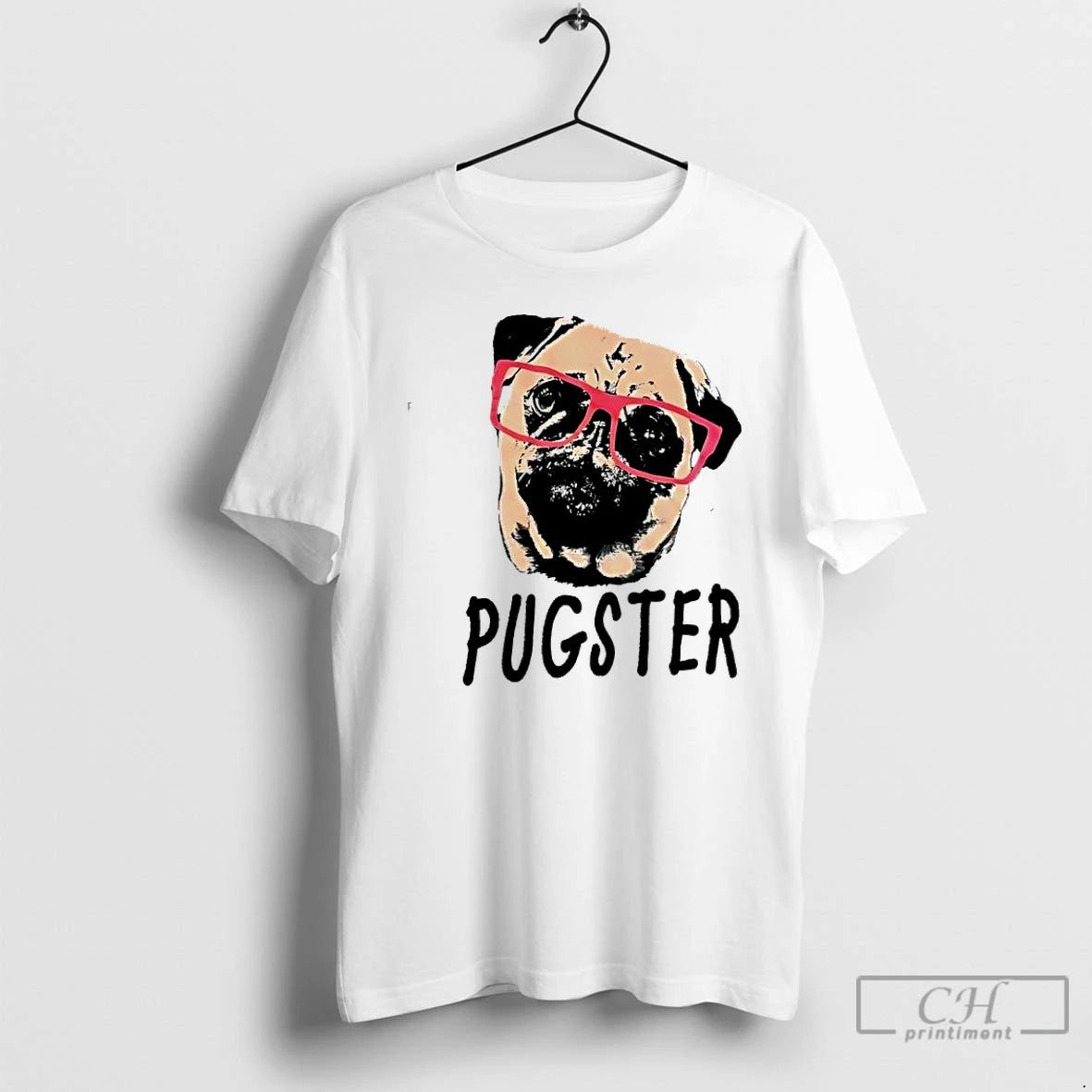 Classic Pugster Pug Dog Pink Glasses T-Shirts, Hoodie, Sweatshirt | VibeTeeNation.com