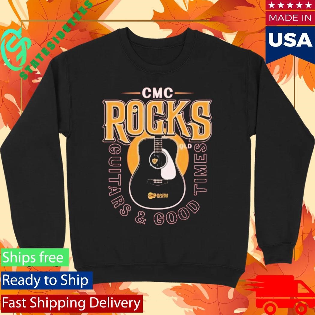 Cmc Rocks Guitar Silhouette Burgundy Shirt