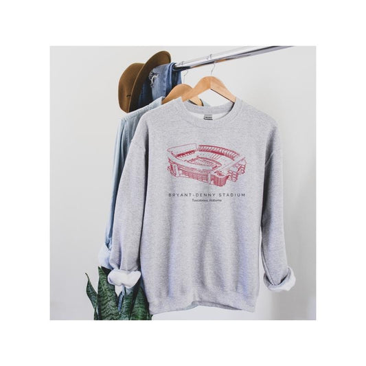College Football Stadium Sweatshirt Gray