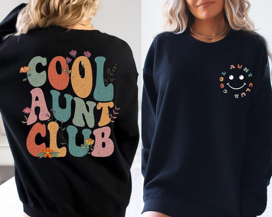 Cool Aunts Club Sweatshirt, Aunt Valentines Day Gift, Baby Announcement Sweater, Cool Aunt Sweatshirt, Aunt Birthday Shirt, Best Auntie Sweater, Auntie Sweatshirt