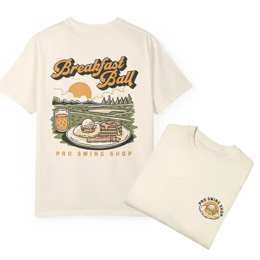 Cotton Breakfast Ball T-Shirt 2 Side, Classic Cotton Short Sleeve Top For Men, For Women