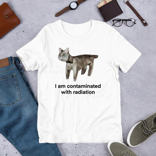 I Am Contaminated Funny Cat Meme Shirt / Ironic Shirt / Weirdcore Clothing / Low Poly Feline / Oddly Specific / Unhinged / Cursed  T-shirt, sweater and Hoodie