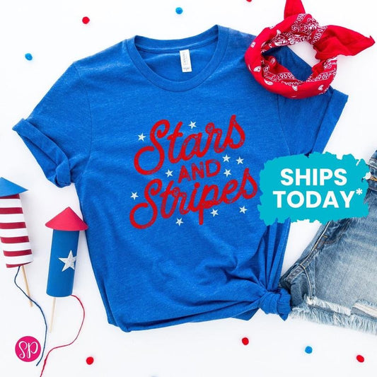 Cute 4th Of July T-shirt Stars And Stripes Graphic Tee Red White And Blue Shirt  sweater and hoodie