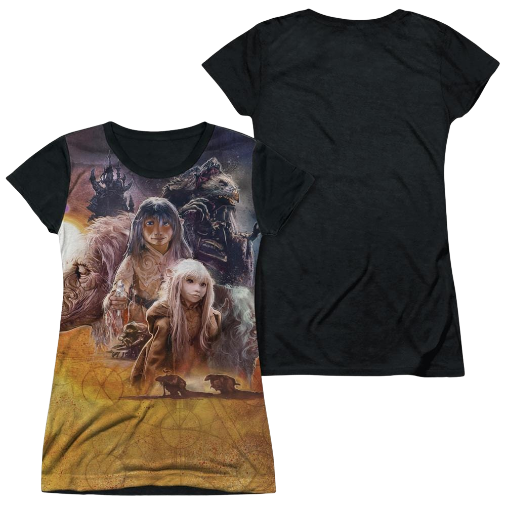 Dark Crystal, The Painted Poster - Juniors Black Back T-Shirt