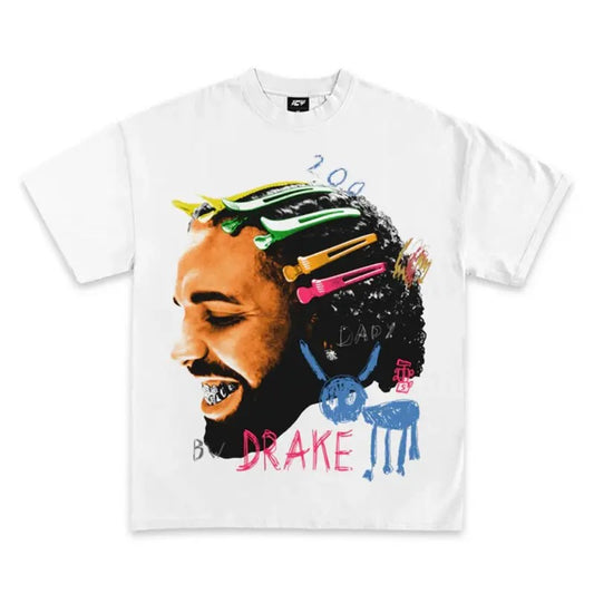 DRAKE FOR ALL THE DOGS WHITE GRAPHIC T-SHIRT