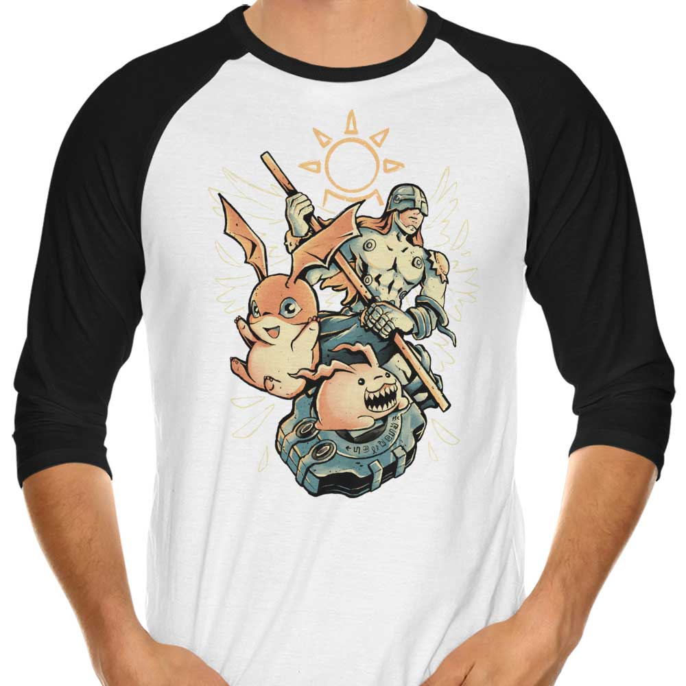 Digital Hamster Evolution - 3/4 Sleeve Raglan T-Shirt