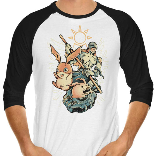 Digital Hamster Evolution - 3/4 Sleeve Raglan T-Shirt