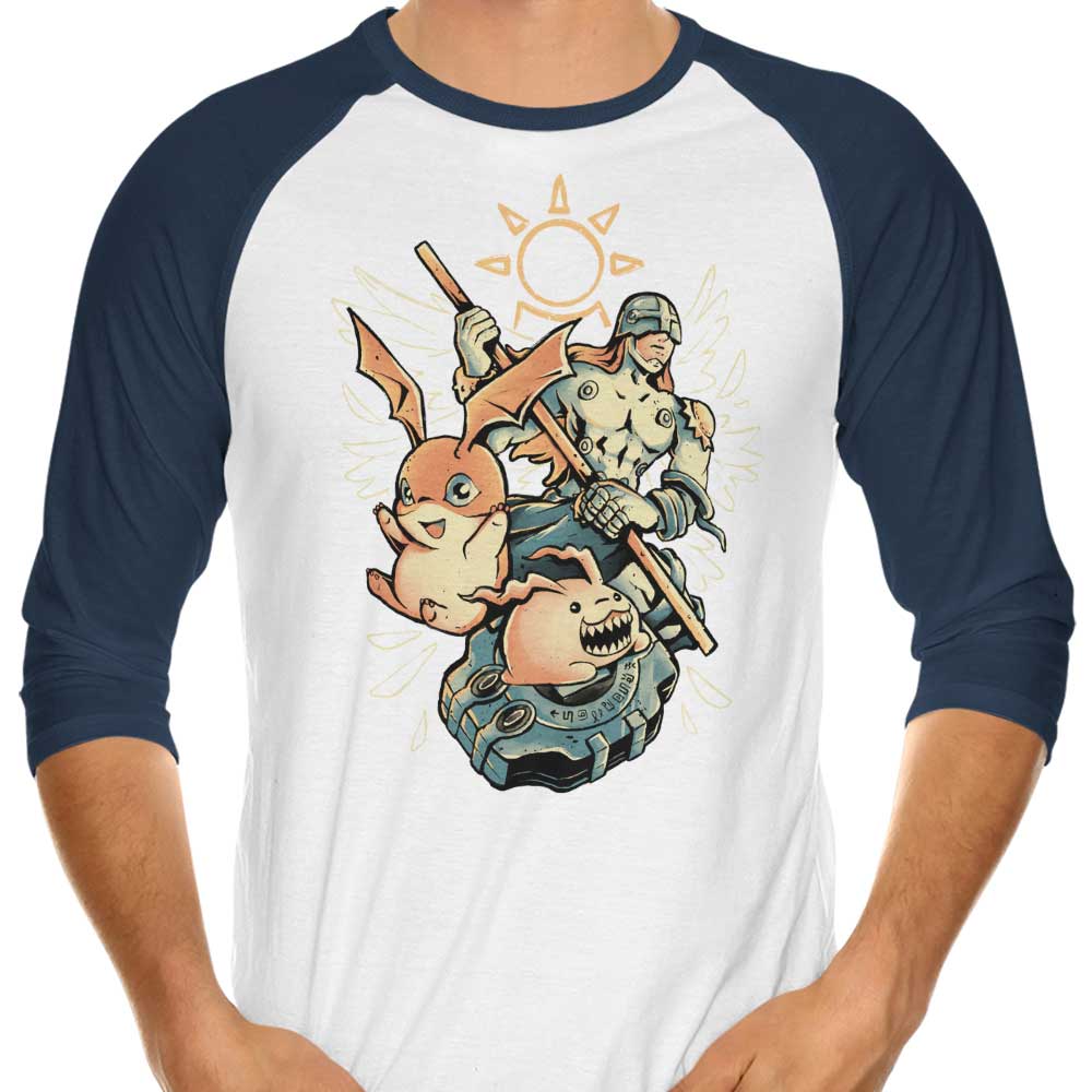 Digital Hamster Evolution - 3/4 Sleeve Raglan T-Shirt