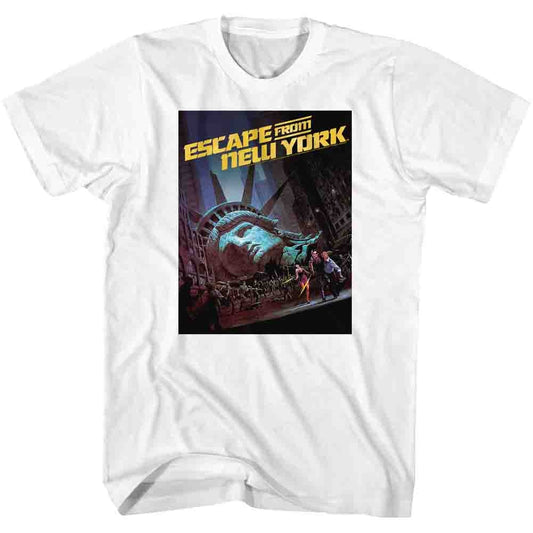 Escape From New York Mens S/S T-Shirt - Run Poster - Solid White