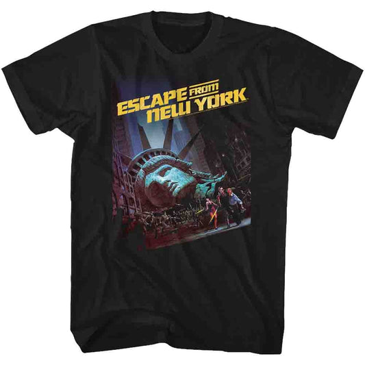 Escape From New York Mens S/S T-Shirt - Run Poster 2 - Solid Black