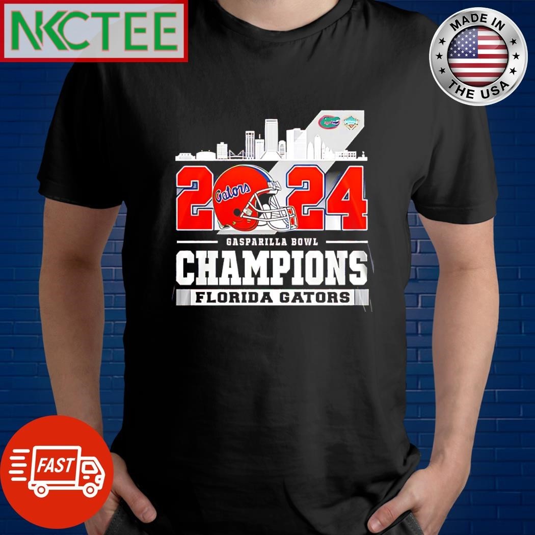 Florida Gators 2024 Gasparilla Bowl Champions helmet shirt