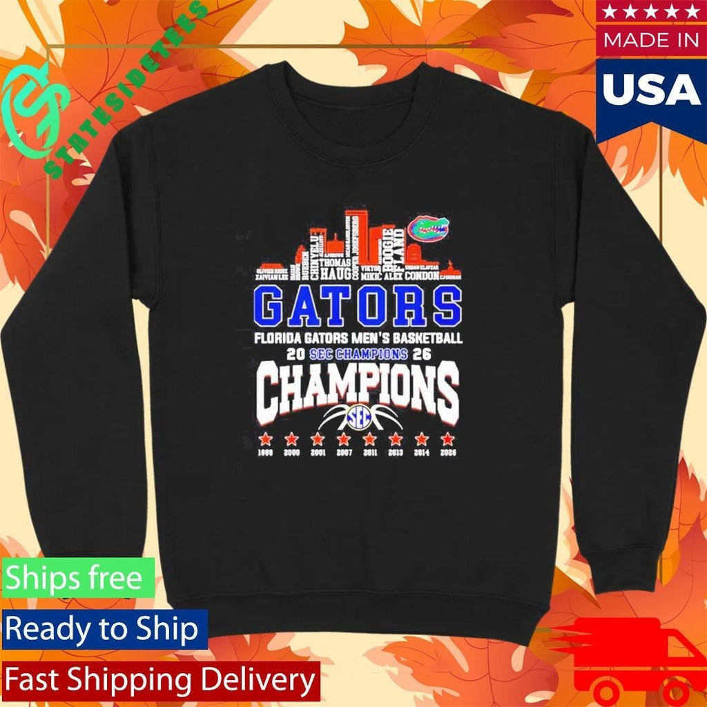 Florida Gators Men’s Basketball 2026 SEC Champions 8 Time city skyline Shirt