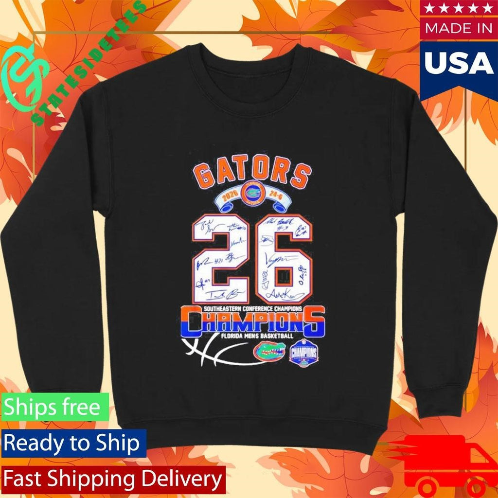 Florida Gators Men’s Basketball 26 SEC Champions signatures Shirt
