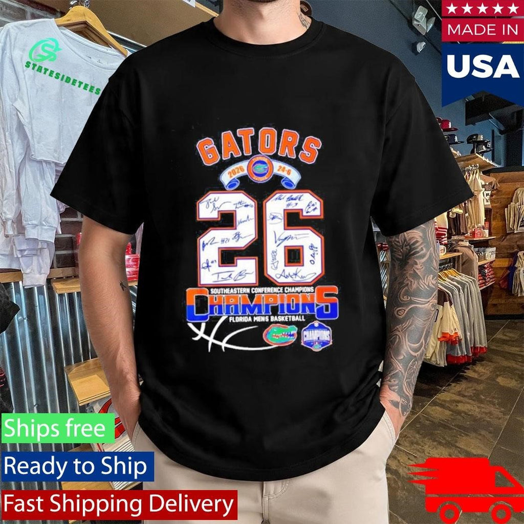 Florida Gators Men’s Basketball 26 SEC Champions signatures Shirt