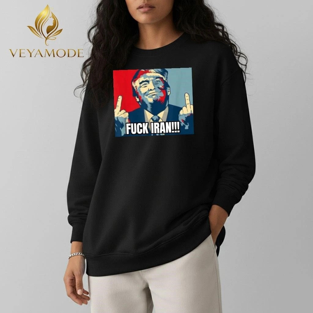 Fuck Iran Trump one finger tee