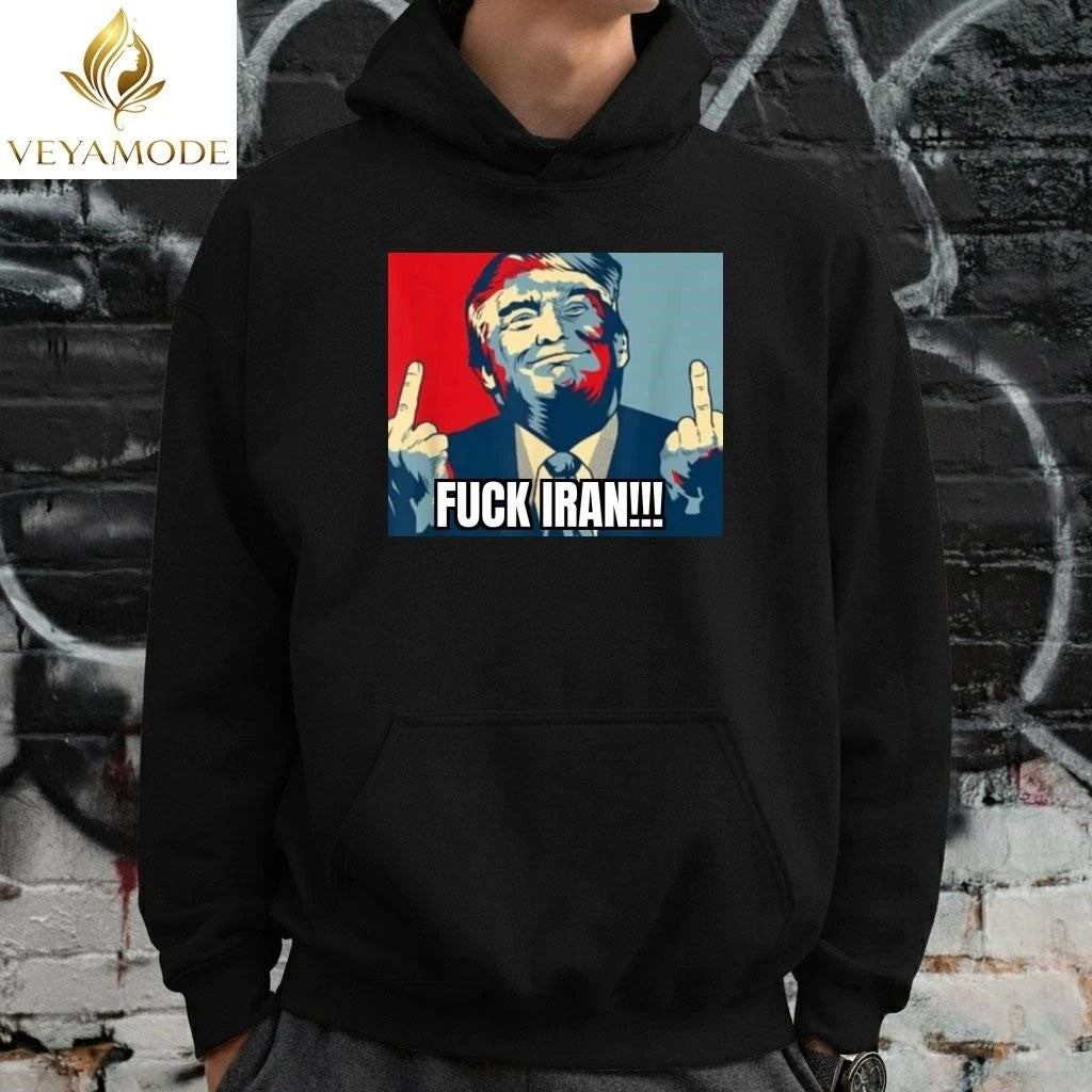 Fuck Iran Trump one finger tee