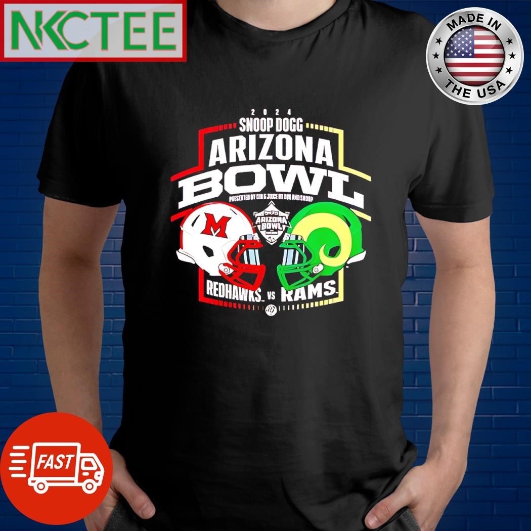 Funny Miami Redhawks vs Colorado State Rams 2024 Snoop Dogg Arizona Bowl head to head helmet shirt