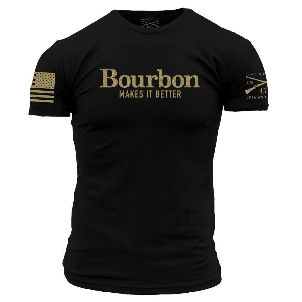 Bourbon Makes It Better T-Shirt - Black Hoodie, Sweatshirt | VibeTeeNation.com (Image 1)