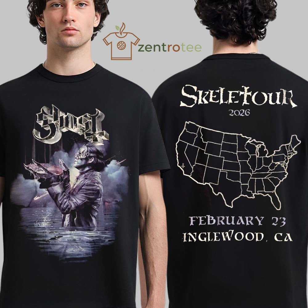 Ghost Inglewood California Skeletour 2026 Ritual Exclusive Tee At Intuit Dome On February 23 2026 tee