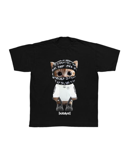 Glokk40Spaz Kitty Tee, Streetwear Graphic Shirt for Rap Fans