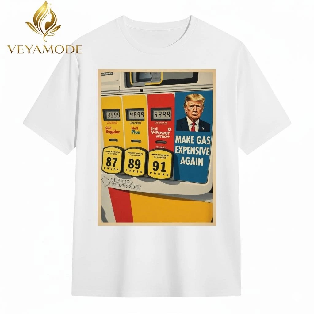 Going around sticking these on gas pumps Trump tee