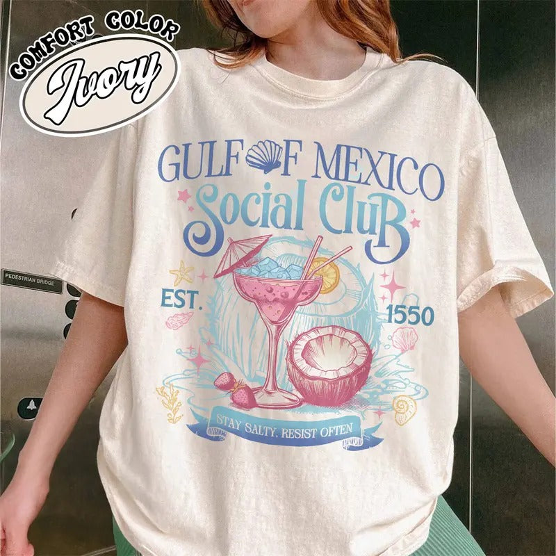 Gulf of Mexico Social Club Shirt, Progressive Liberal Funny Political Shirt, Gulf Coast Shirt, Texas Alabama Mississippi Florida Beach Shirt
