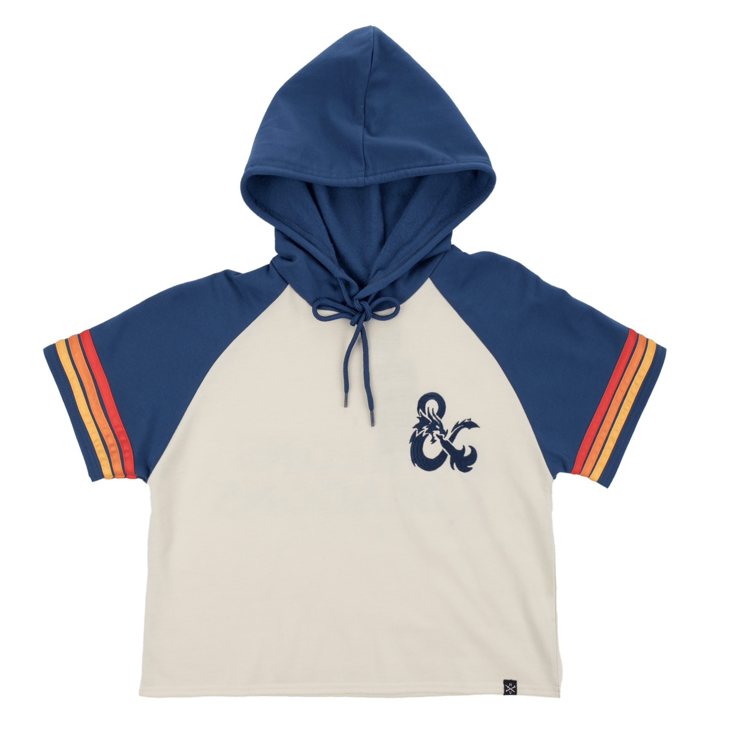Vintage Cropped Short Sleeve Hoodie