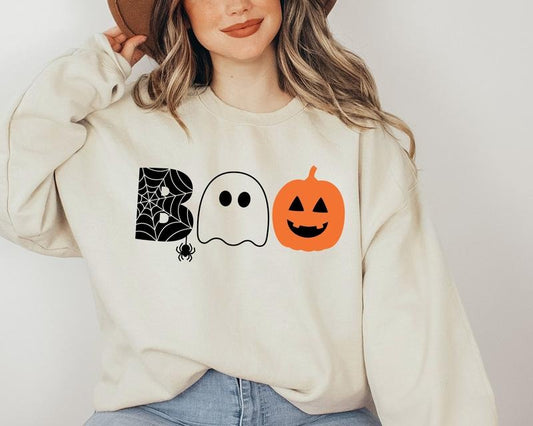 Halloween Boo Sweatshirt, Funny Halloween Ghost Sweatshirt, Boo Shirt, Halloween Pumpkin Sweatshirt, Pumpkin Face Halloween Shirt, Spider Halloween Sweatshirt, Pumpkin Sweatshirt