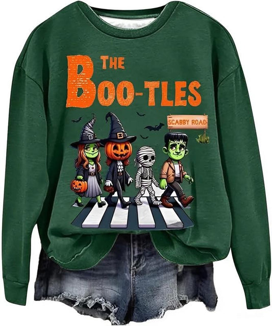 Halloween Sweatshirt Pumpkin Zombie Witch Graphic Oversized Dressy Hoodies Tops 2024 Fall Loose Cute Pullover T Shirt