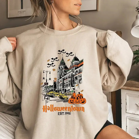 Halloween town est 1998 Sweatshirt, Halloweentown sweatshirt, Full Color, For Men, For Women, Classic Fashion, Full Sizes, Tee Print