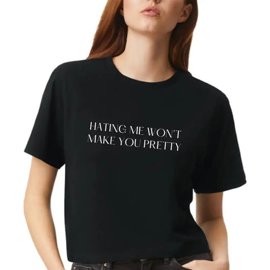 Hating Me T-Shirt,  Hater Tank Top, Women Crop Top, Funny T-Shirt Full Color Print