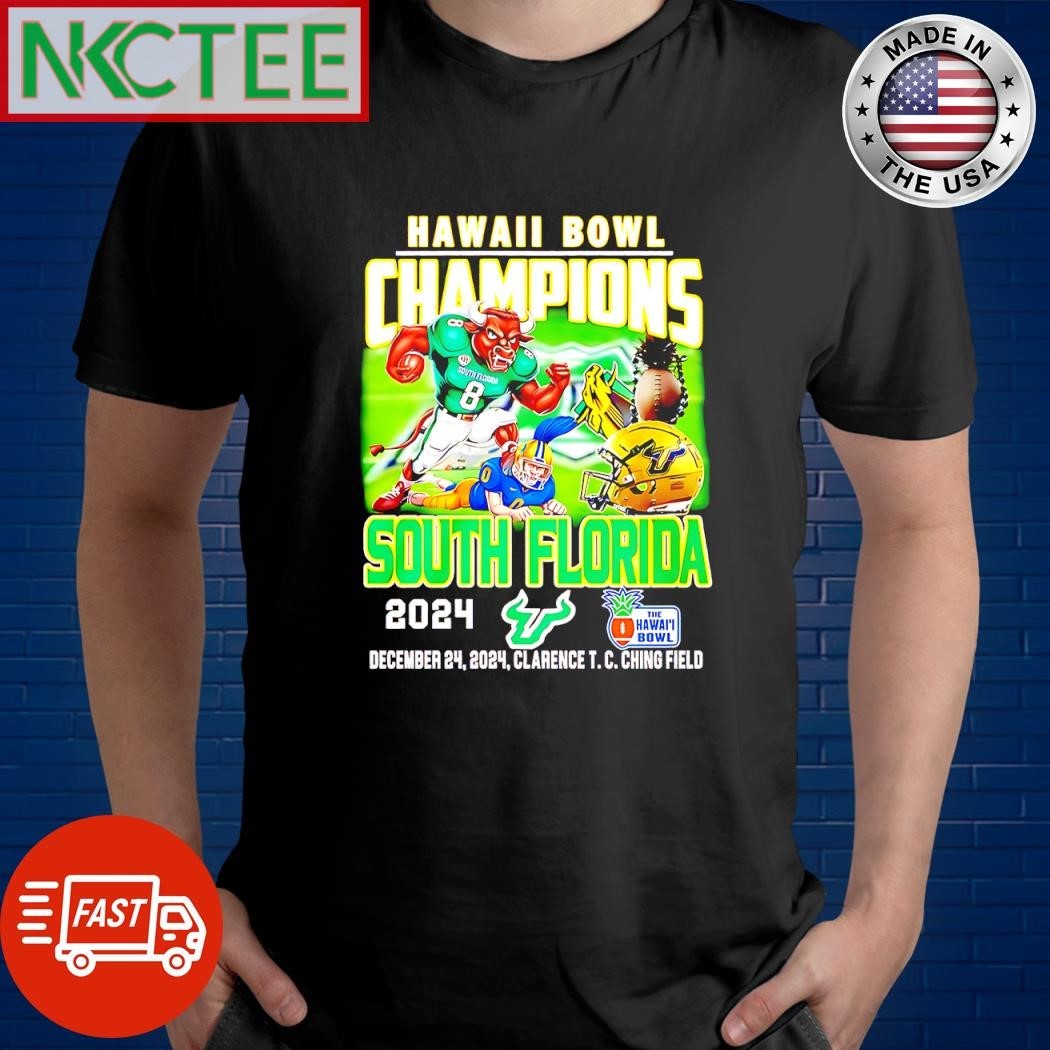 Hawaii Bowl Champions South Florida Bulls 2024 December 24 mascot shirt