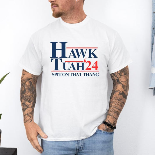 Hawk Tuah 2024 Shirt, Funny Hawk Tuah Shirt, Huak Tua Tee, Funny Men's Gift, Men's Bachelor Party Shirts, Funny Boyfriend Gift