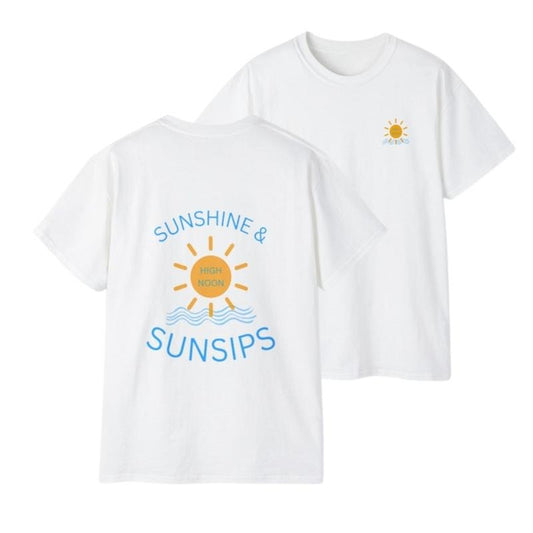High Noon Sunsips Unisex Ultra Cotton Tee, summer Tshirt, Sweatshirt for alcohol lovers, ocean waves Hoodie, high noon lovers, nooners Crewneck Classic