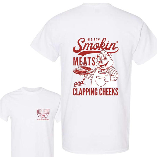 Old Row The Smokin' Meats Graphic 2 Sides Tshirt, Hoodie For Men, For Women Sweatshirt Funny Gift For Her/Him Classic Crewneck