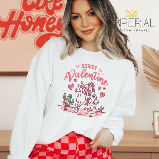 Howdy Valentine Sweatshirt, Valentines Day Sweatshirt, Howdy Valentines Sweatshirt, Cowboy Sweatshirt