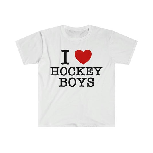 I Love Heart Hockey Boys Funny Meme T Shirt  T-shirt, sweater and Hoodie