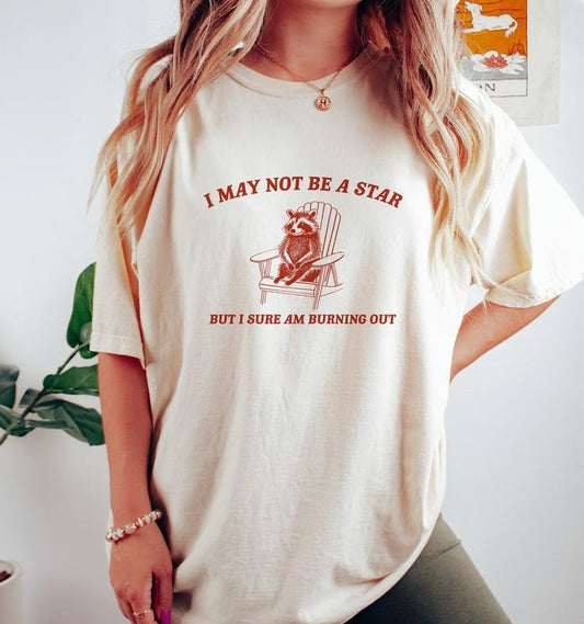 I May Not Be A Star, Vintage Drawing T Shirt, Raccoon Meme T Shirt, Funny Trash Panda T Shirt, Unisex  T-shirt, sweater and Hoodie