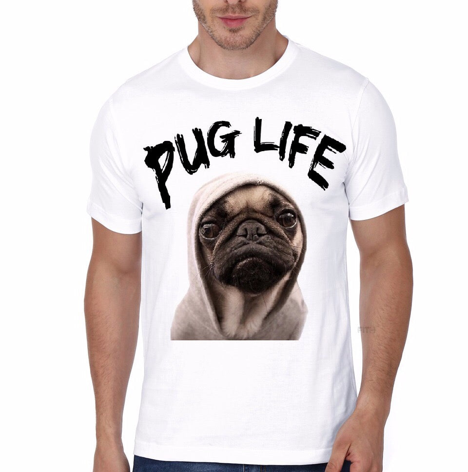 Pug Life White T-Shirt Hoodie, Sweatshirt | VibeTeeNation.com