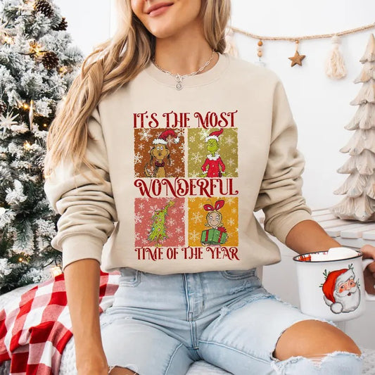 It's The Most Wonderful Time Of The Year Sweatshirt, Grinnch Christmas Shirt, Funny Christmas Shirt, Xmas Sweatshirt Hoodie, Christmas Gift